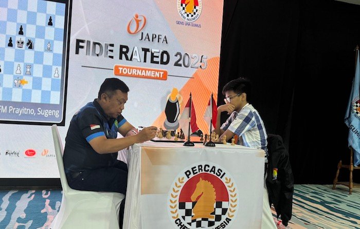 Zacky Dhia Ulhaq Kini Pimpin Klasemen Turnamen Catur Japfa Fide Rated 2025
